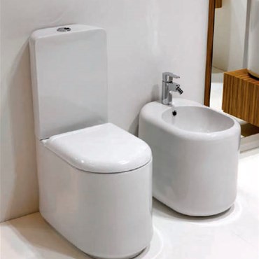 wc mbl completo di cassetta,sedile e bidet status