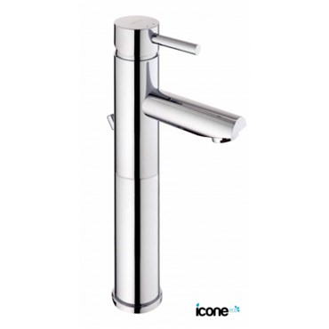 miscelatore lavabo collo alto con piletta icone eco