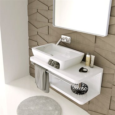 mobile sospeso 100 con lavabo e p.asciugamano hi-dden