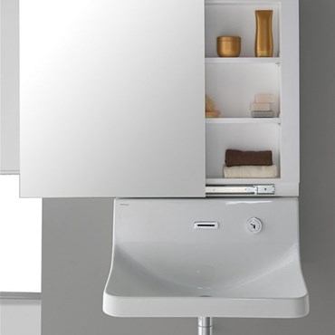 specchio con cabina per lavabo blend